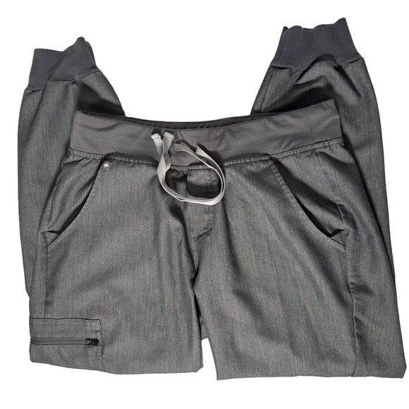 Figs Heather Gray Rare Zamora Joggers w/Grey Drawstring - Picture 3 of 6